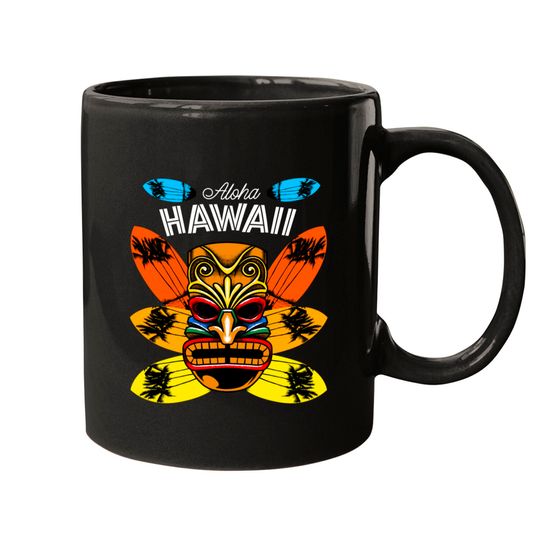 Aloha - Hawaii Tiki And Surfboards Mugs Luau