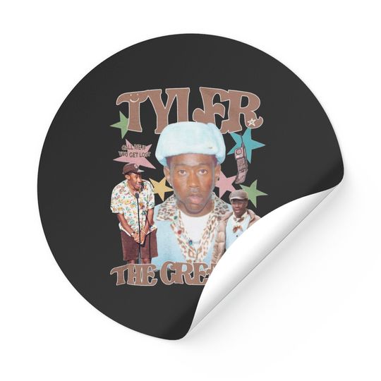 Tyler The Creator Unisex Stickers, Vintage Bootleg Graphic Sticker