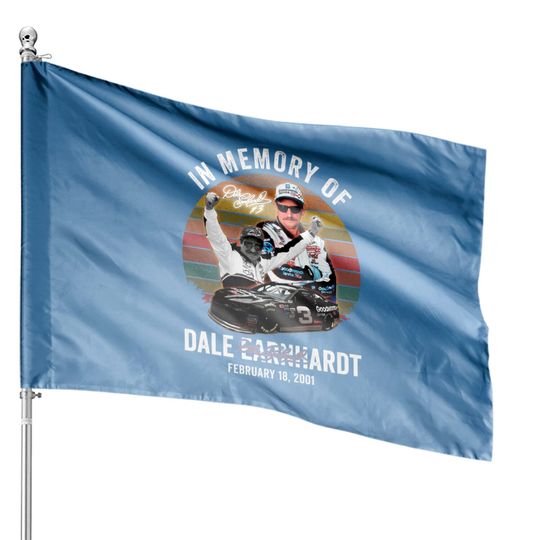 In Memory Of Dale Earnhardt Signature House Flags, Dale Earnhardt House Flag Fan Gifts, Dale Earnhardt Number 3 House Flag, Dale Earnhardt Vintage House Flag