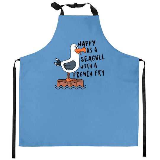 Happy As Seagull With French Fry Funny Bird Fries