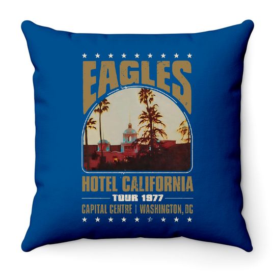 Hotel California Eagles Concert Tour 2022 Rock Band Throw Pillows