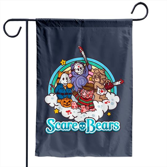 HalloweenJasonAndFriends Scare Bears Garden Flag Garden Flags