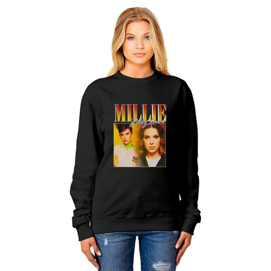 Millie Bobby Brown Sweatshirts Vintage design, Millie Bobby Brown Retro Unisex Shirt