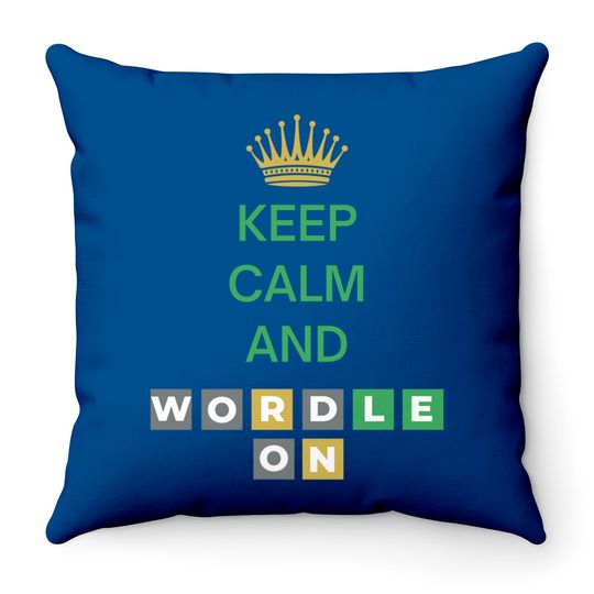 Discover Keep Calm And Wordle On | Wordle Player Gift Ideas Throw Pillows