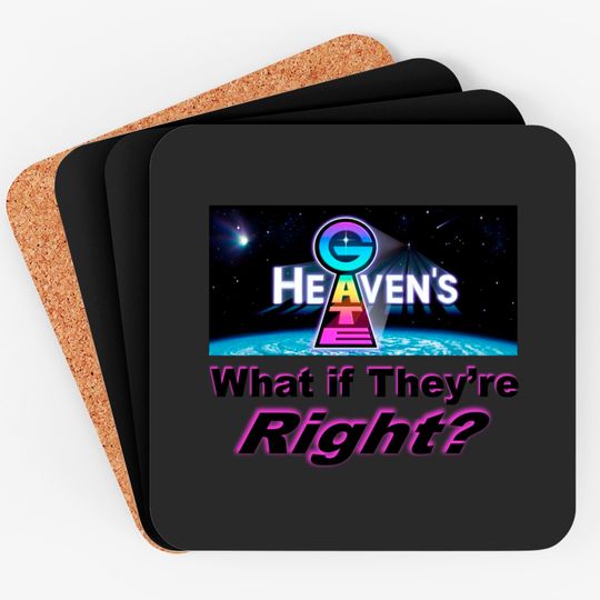 Discover Heaven's Gate What If Theyre Right? Bundle | Coaster, Enamel Pin & Away Team patch
