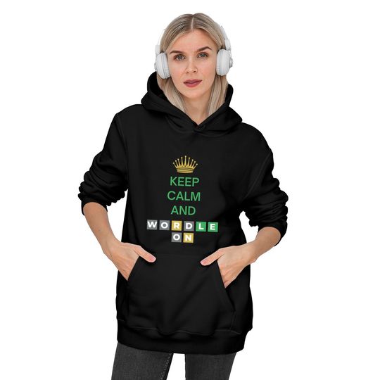 Keep Calm And Wordle On | Wordle Player Gift Ideas Hoodies