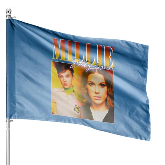 Discover Millie Bobby Brown House Flags Vintage design, Millie Bobby Brown Retro Unisex House Flag