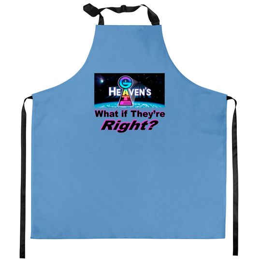 Heaven's Gate What If Theyre Right? Bundle | Kitchen Apron, Enamel Pin & Away Team patch