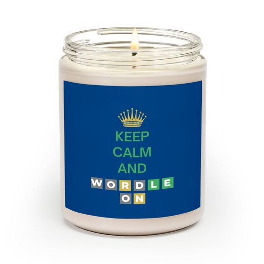 Keep Calm And Wordle On | Wordle Player Gift Ideas Scented Candles