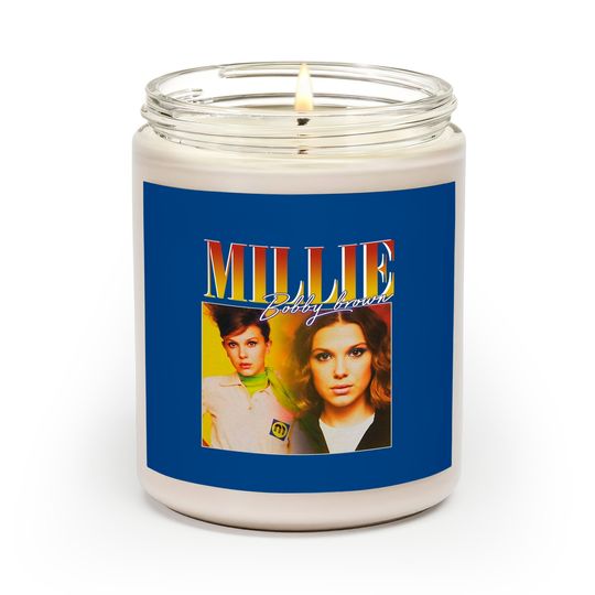 Discover Millie Bobby Brown Scented Candles Vintage design, Millie Bobby Brown Retro Unisex Scented Candle