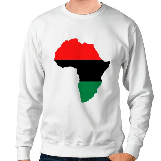 Red, Black & Green Africa Flag Sweatshirts