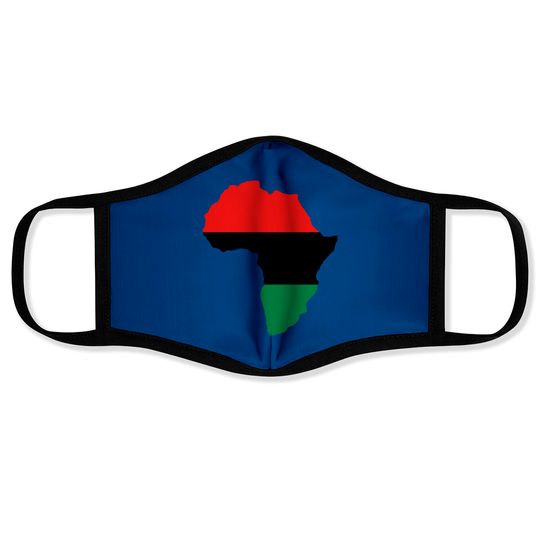 Red, Black & Green Africa Flag Face Masks