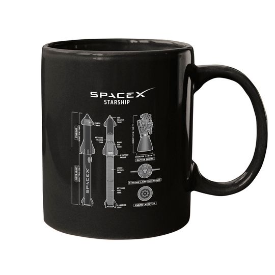 SpaceX Starship Blueprint Essential Mugs Mugs