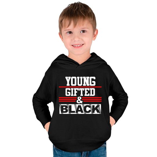 Young Gifted & Black Juneteenth History Month Kids Pullover Hoodies