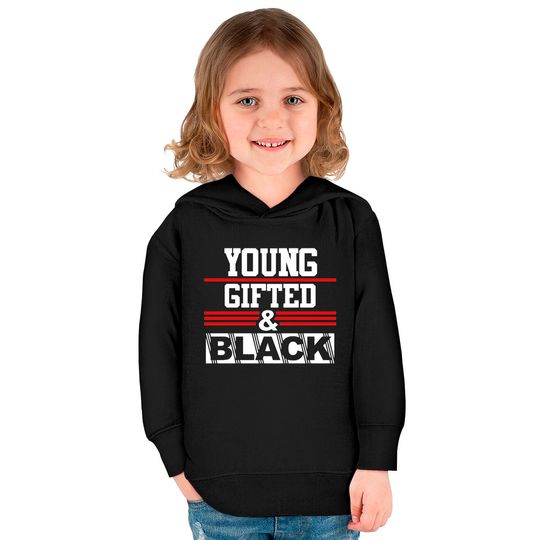 Young Gifted & Black Juneteenth History Month Kids Pullover Hoodies