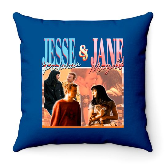 RETRO Jesse Pinkman jane Margolis, Couple Throw Pillows,Vintage Jesse Pinkman Throw Pillows Retro | Breaking Bad Throw Pillows