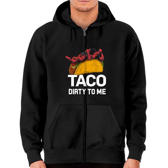 Marvel Deadpool Taco Dirty to Me Racerback Zip Hoodies