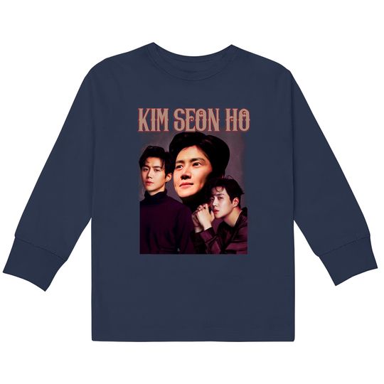 Vintage Kim Seon Ho Shirt Merchandise Bootleg Movie Television Series South Korean  Kids Long Sleeve T-Shirts ClassicRetro Graphic Unisex Sweatshirt Hoodie NZ89