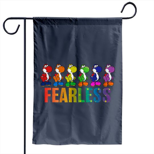 Discover Super Mario Pride Yoshi Fearless Rainbow Line Up Unisex Garden Flag Adult Garden Flags
