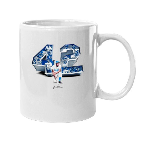 Jackie42 Mugs, Jackie Robinson 42 Mug, Legend Jackie Robinson, Jackie Robinson 75th Anniversary Mug