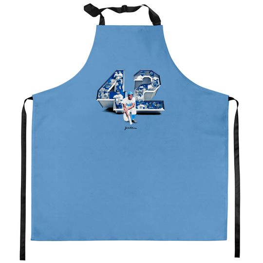 Discover Jackie42 Kitchen Aprons, Jackie Robinson 42 Kitchen Apron, Legend Jackie Robinson, Jackie Robinson 75th Anniversary Kitchen Apron