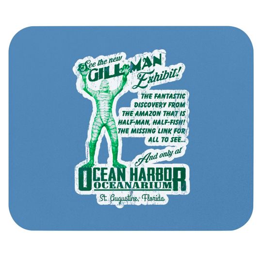 Ocean Harbor Oceanarium, distressed - The Creature From The Black Lagoon - Mouse Pads