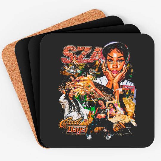 SZA Coaster, SZA Printed Graphic Coaster, Sza Good Days Coasters, RAP Hip-hop Coasters, Vintage Coaster