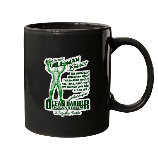 Ocean Harbor Oceanarium, distressed - The Creature From The Black Lagoon - Mugs