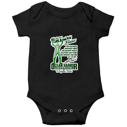 Ocean Harbor Oceanarium, distressed - The Creature From The Black Lagoon - Onesies