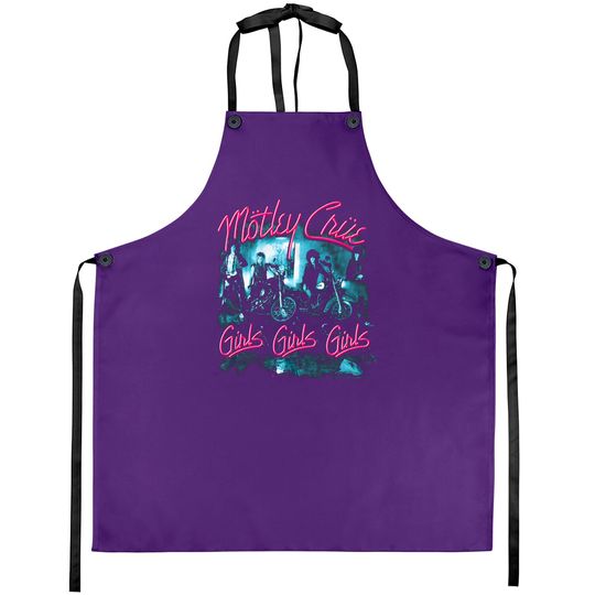 Motley Crue Girls Girls Girls Aprons Album Cover Rock Band Concert Merch, Motley Crue Apron