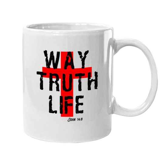 Way Truth Life Christian Cross Mugs