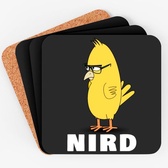 Nird Bird Nerd Funny Nerd Coasters