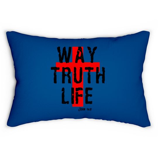 Way Truth Life Christian Cross Lumbar Pillows