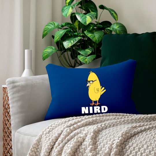 Nird Bird Nerd Funny Nerd Lumbar Pillows