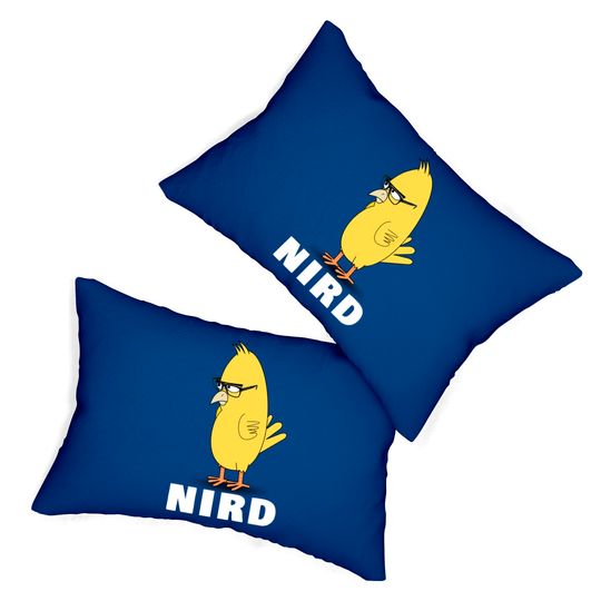 Nird Bird Nerd Funny Nerd Lumbar Pillows