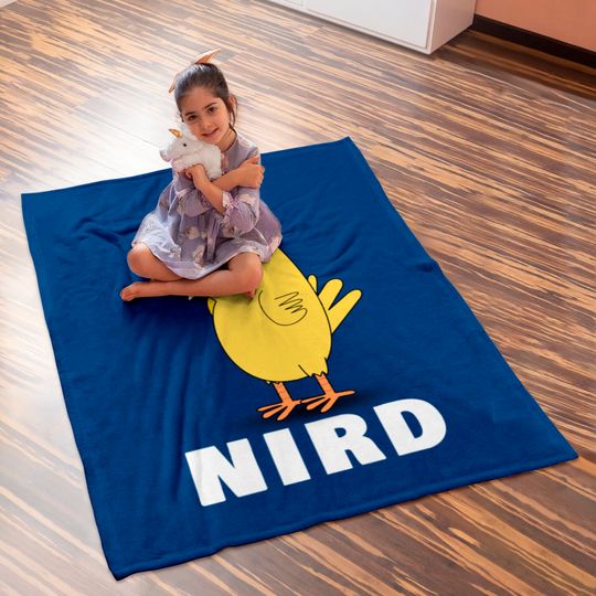 Nird Bird Nerd Funny Nerd Baby Blankets