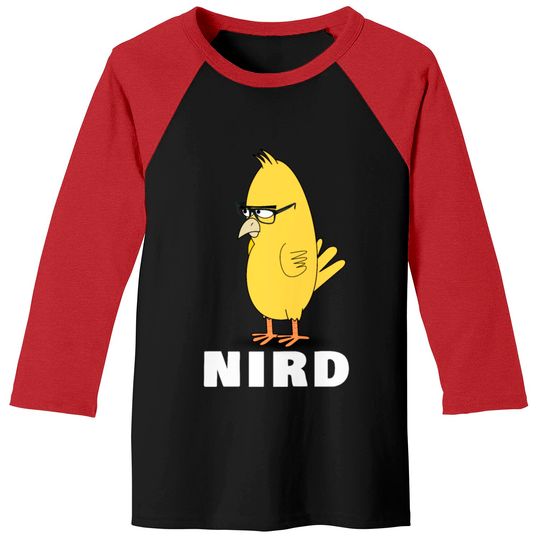 Discover Nird Bird Nerd Funny Nerd Baseball Tees