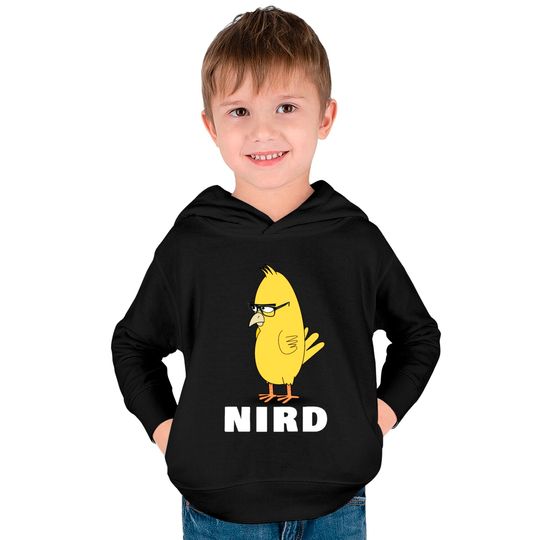 Nird Bird Nerd Funny Nerd Kids Pullover Hoodies