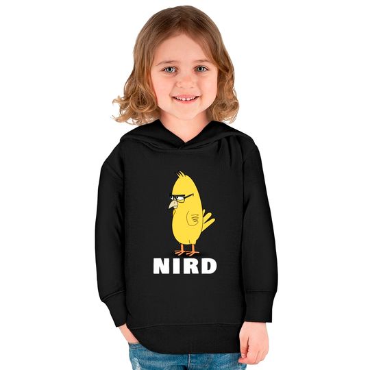 Nird Bird Nerd Funny Nerd Kids Pullover Hoodies