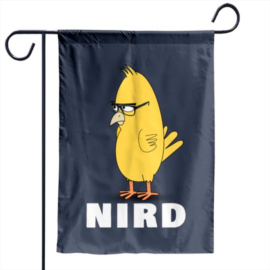 Nird Bird Nerd Funny Nerd Garden Flags