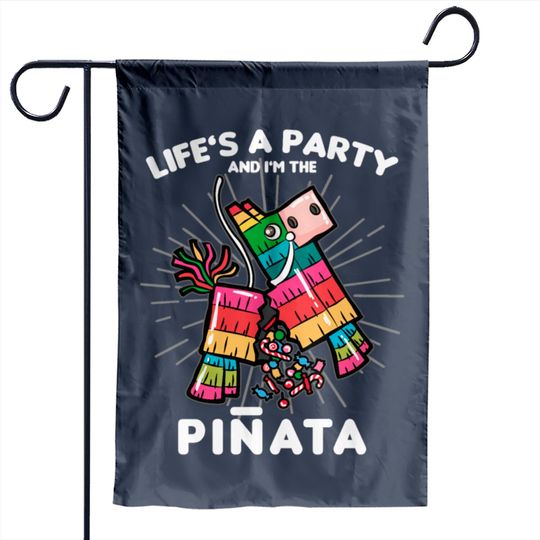 LIFE IS A PARTY AND I AM THE PINATA BDSM SUB SLAVE Garden Flags