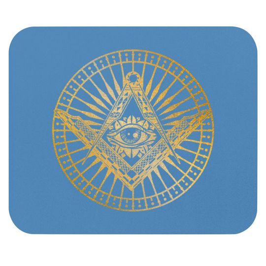 All Seeing Mystic Eye in Masonic Compass