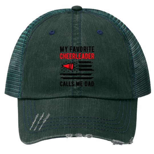Cheer Dad Cheerleader Father Cheerleading Dad Gift Trucker Hats