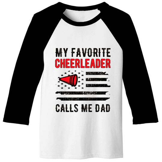 Cheer Dad Cheerleader Father Cheerleading Dad Gift Baseball Tees