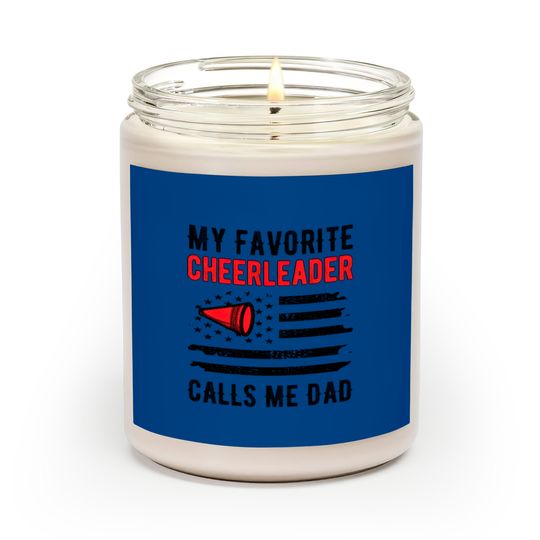 Cheer Dad Cheerleader Father Cheerleading Dad Gift Scented Candles