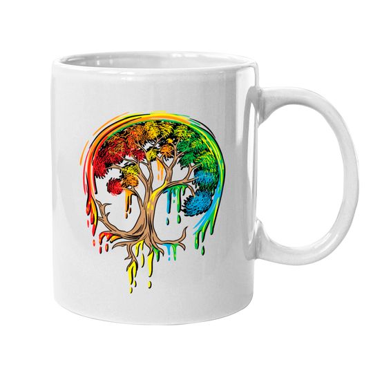 Colorful Tree Life is really good Tree Art Mugs