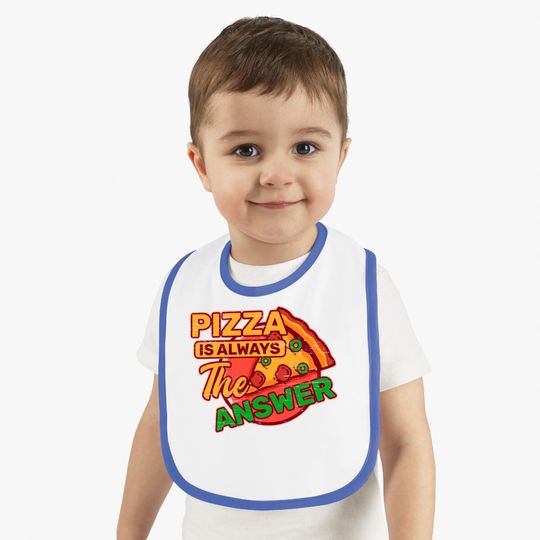Pizza is Always the Answer Pepperoni Snack Tomato Bibs