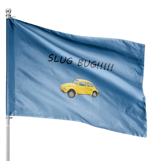 Discover Funny Slug Bug Nostalgic Vintage Car Graphic House Flags