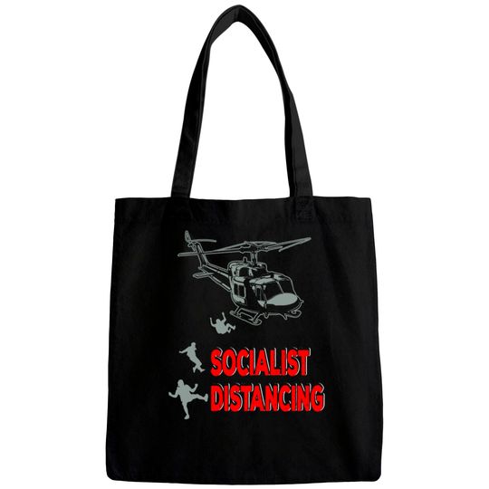 Funny Pilot Socialist Distancing Helicopter Gifts Bags