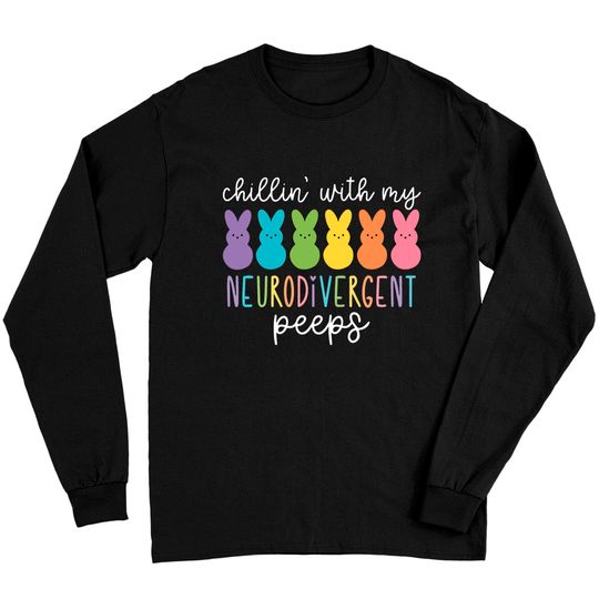 Discover Chillin With My Neurodivergent Peeps Long Sleeves, Special Education Shirt, Autism Shirt, Awareness Day Shirt, Autism Mom Shirt, Autistic Tee